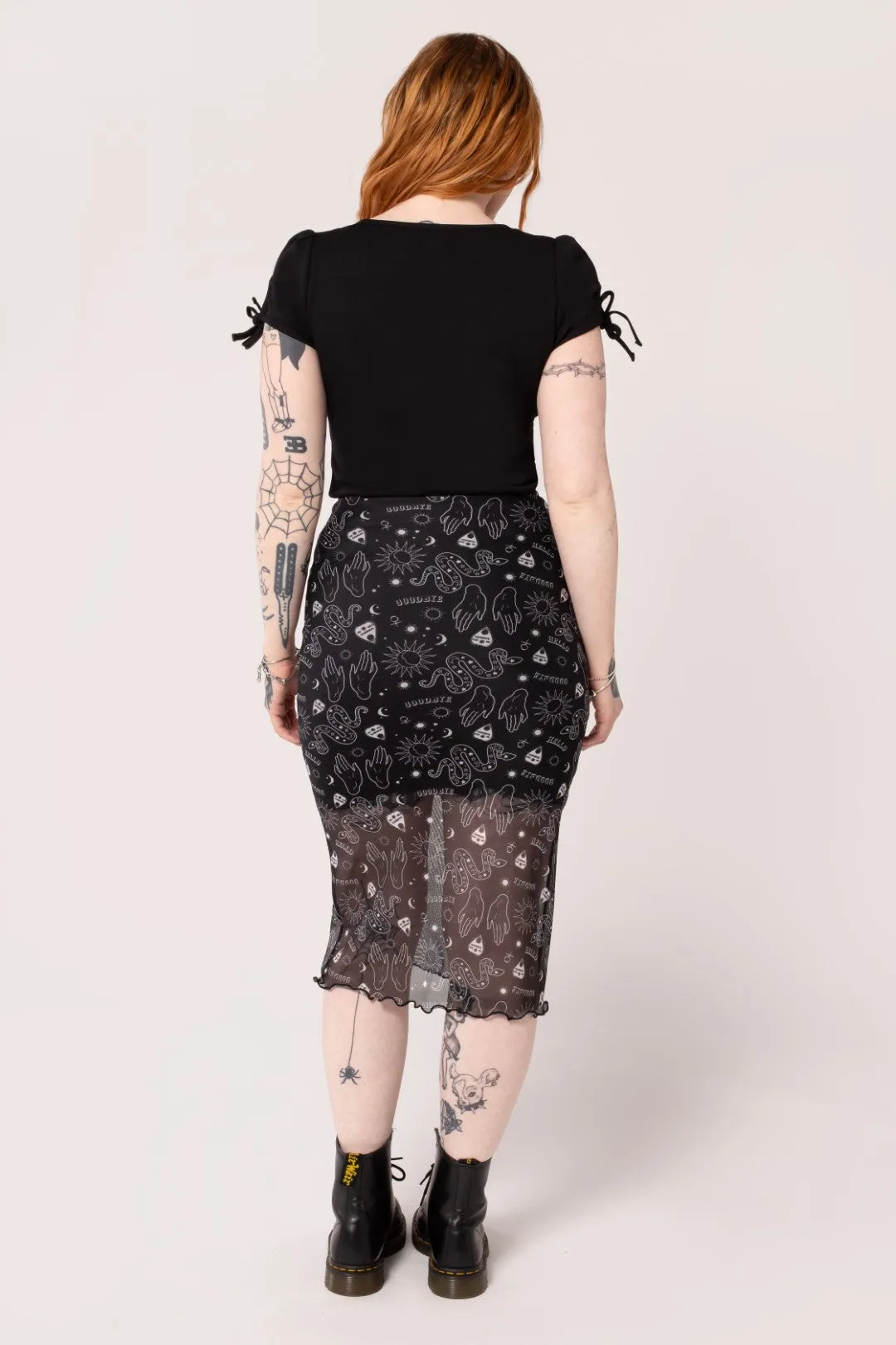 Hello Goodbye Mesh Skirt