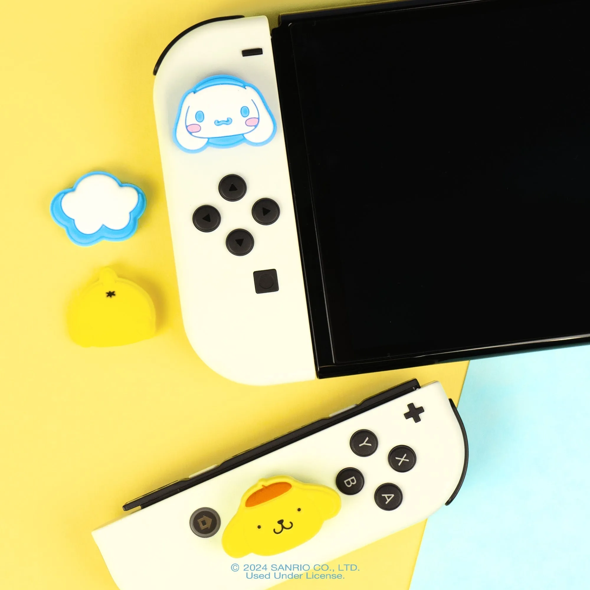 Hello Kitty and Friends Switch Grip Caps (Cinnamoroll   Pompompurin)