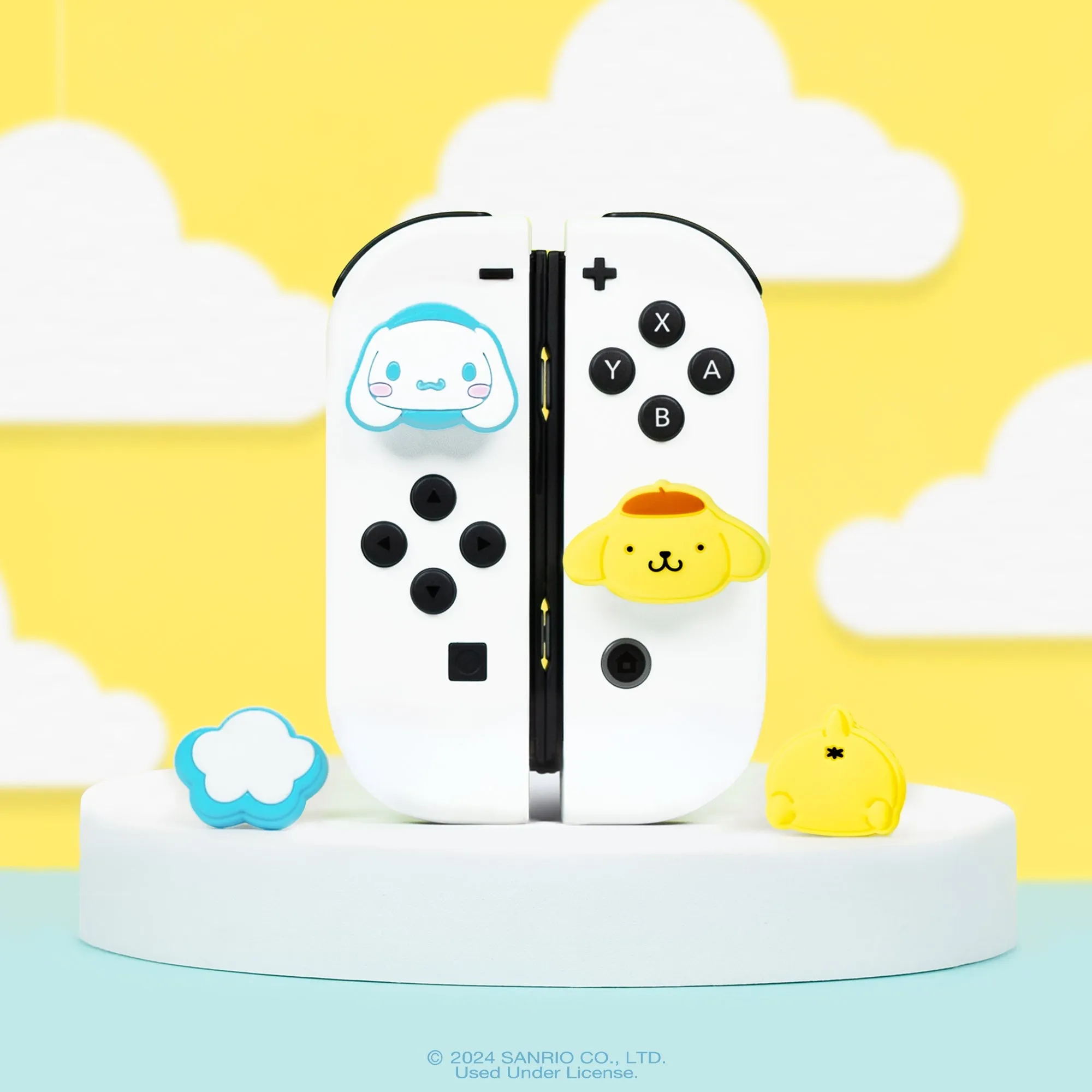 Hello Kitty and Friends Switch Grip Caps (Cinnamoroll   Pompompurin)