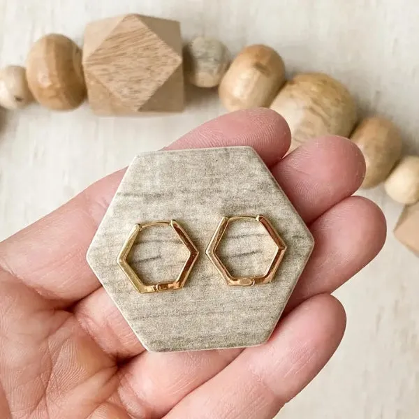 Hexi Huggie Earrings