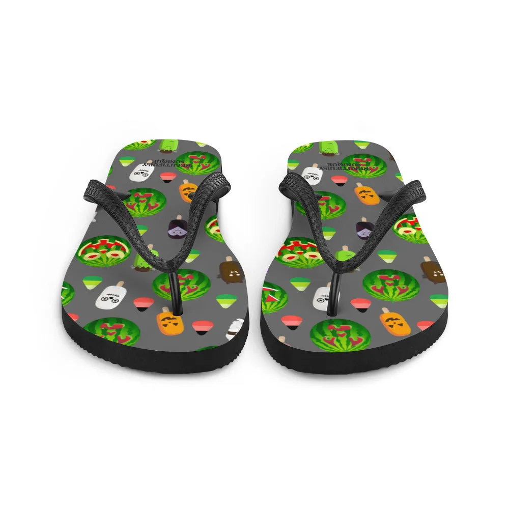 Jack-O-Melon Summerween Flip-Flops