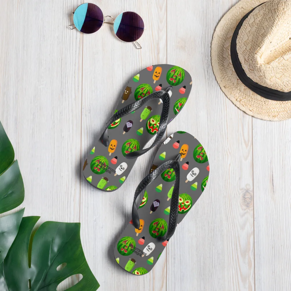 Jack-O-Melon Summerween Flip-Flops