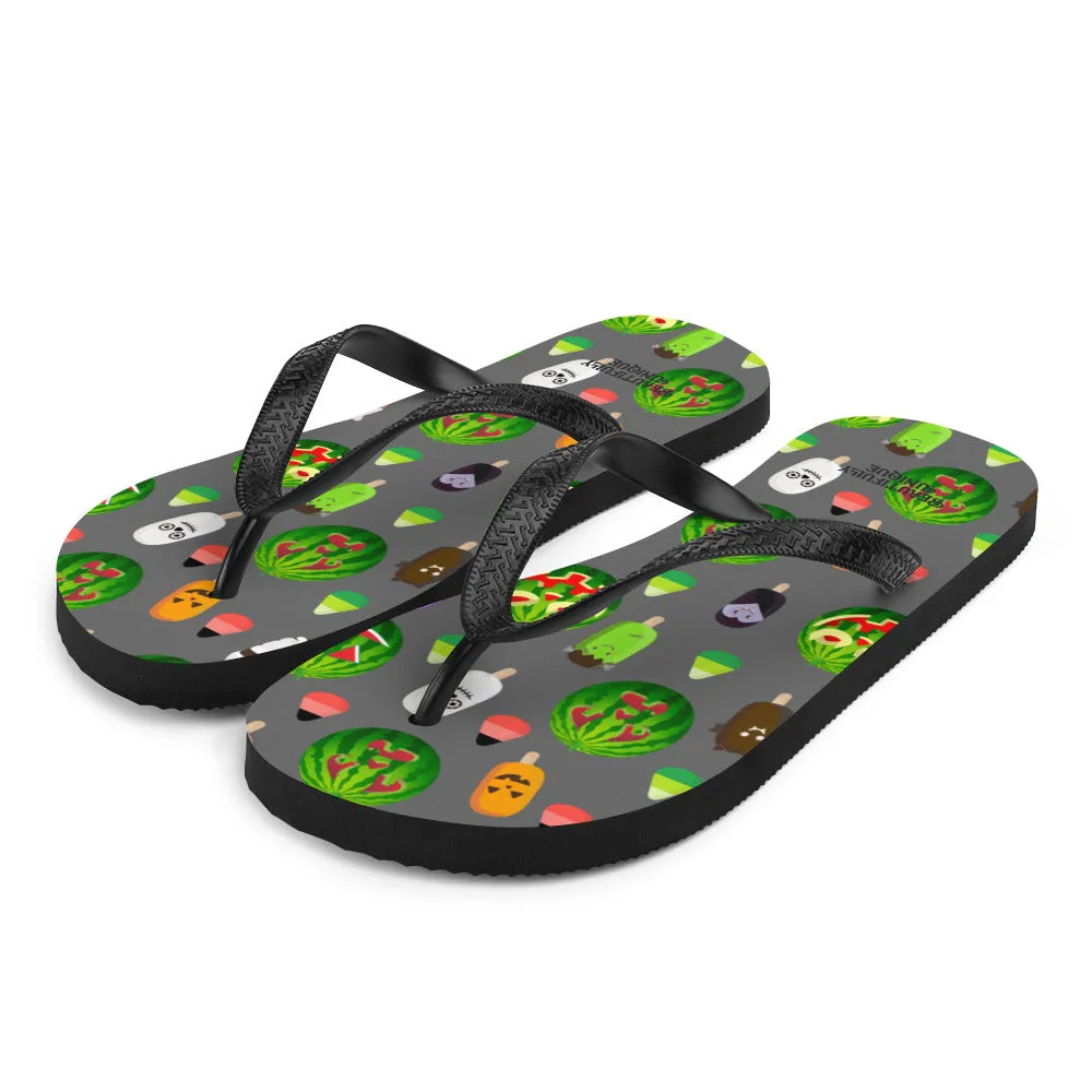 Jack-O-Melon Summerween Flip-Flops