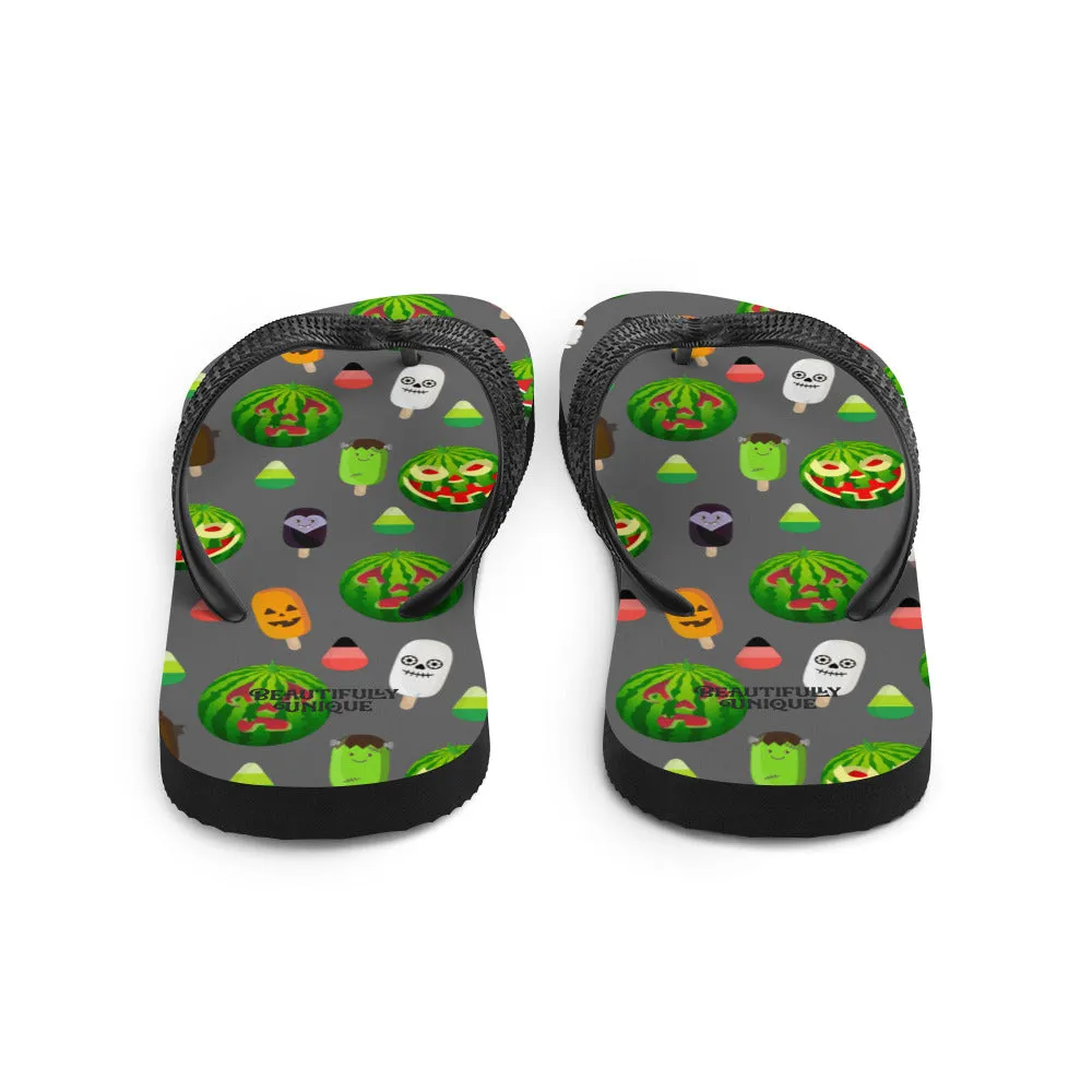 Jack-O-Melon Summerween Flip-Flops