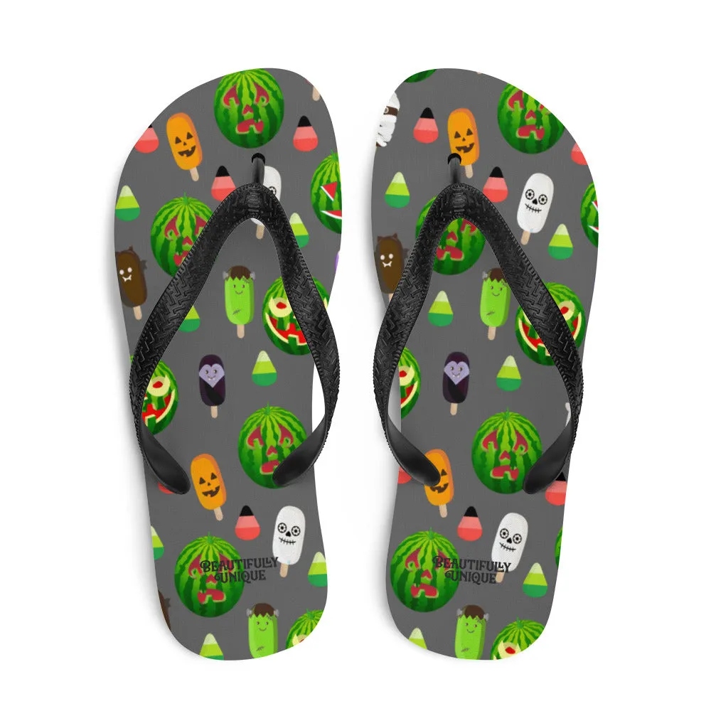 Jack-O-Melon Summerween Flip-Flops