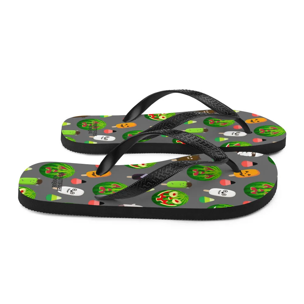 Jack-O-Melon Summerween Flip-Flops