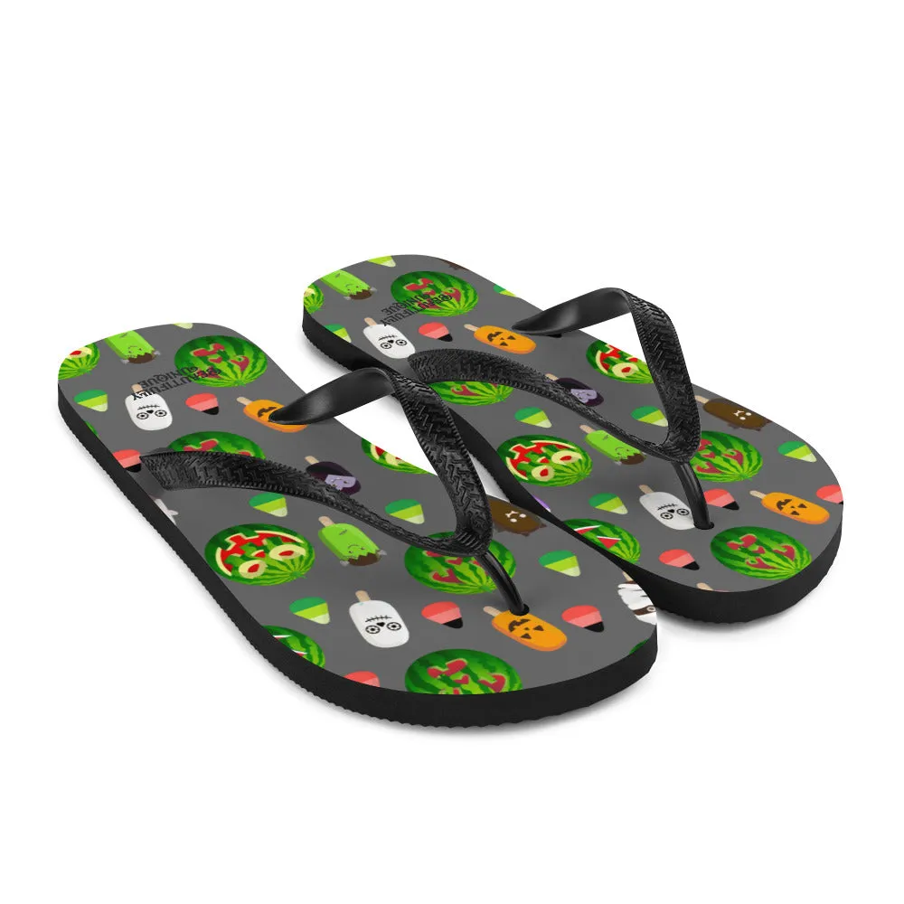 Jack-O-Melon Summerween Flip-Flops