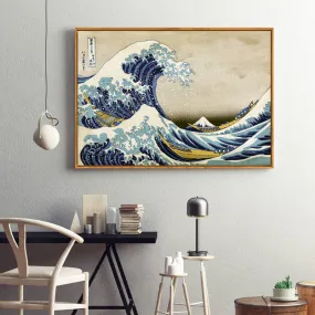 Japanese Wave Wall Art With Frame