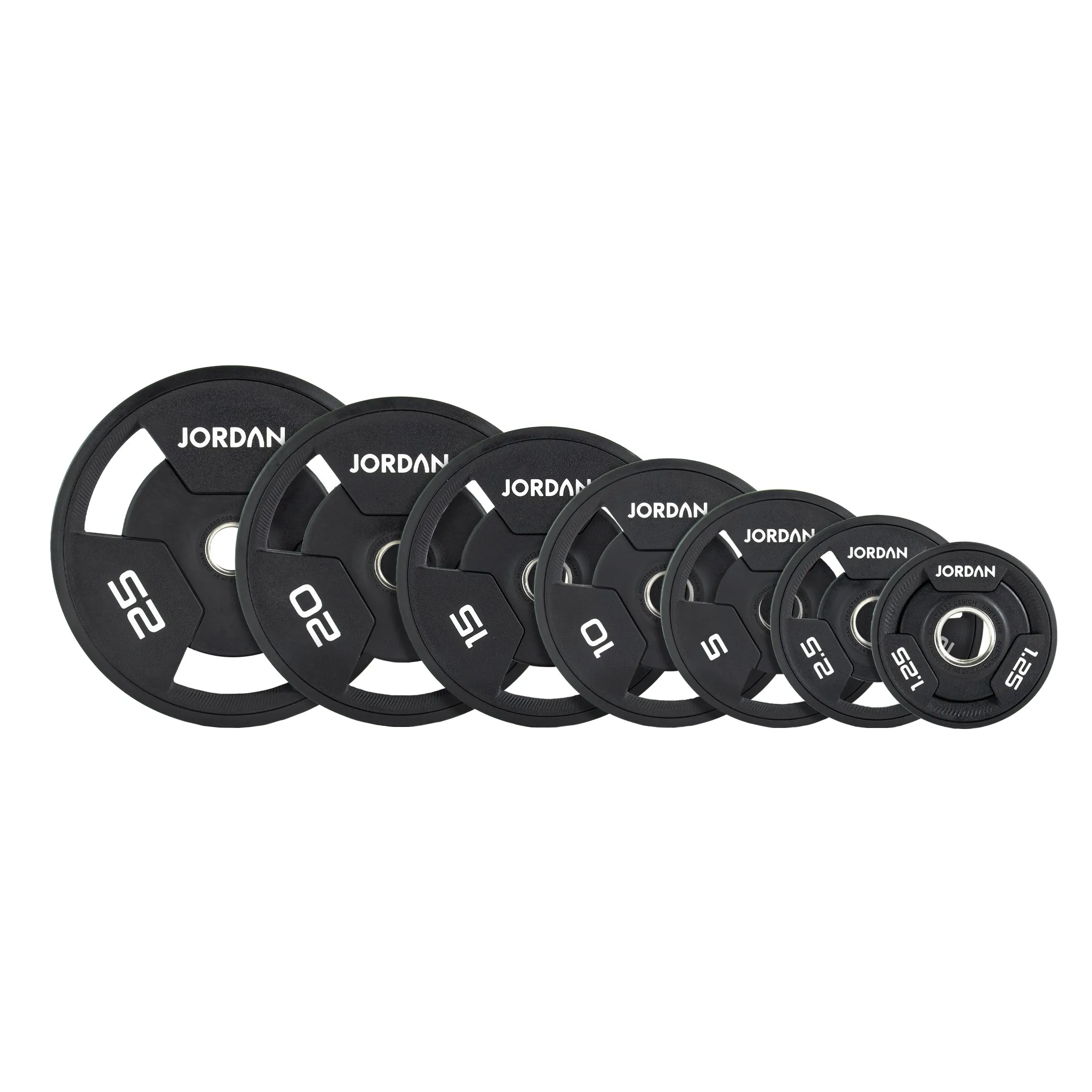 JORDAN Urethane Tri-Grip Olympic Plates - NEW DESIGN