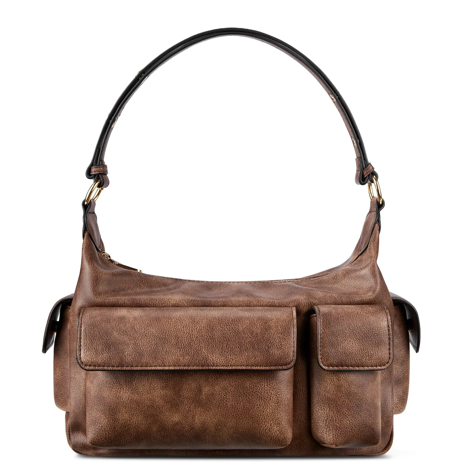 Kweli  Distressed Cargo Pocket Shoulder Bag