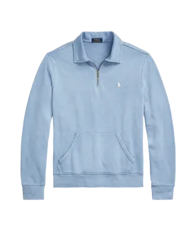 Loopback Fleece Quarter-zip Sweatshirt - Blue