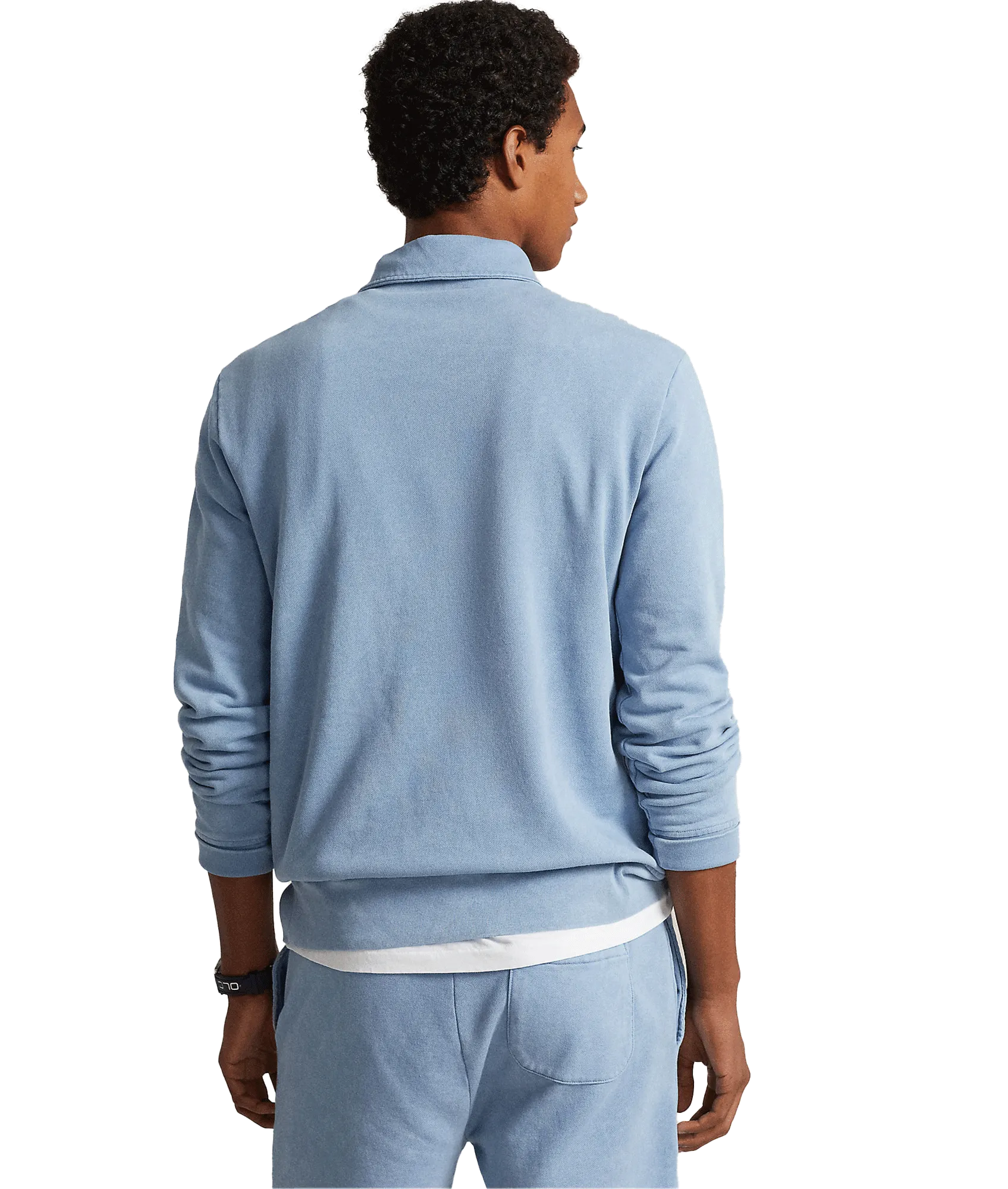 Loopback Fleece Quarter-zip Sweatshirt - Blue