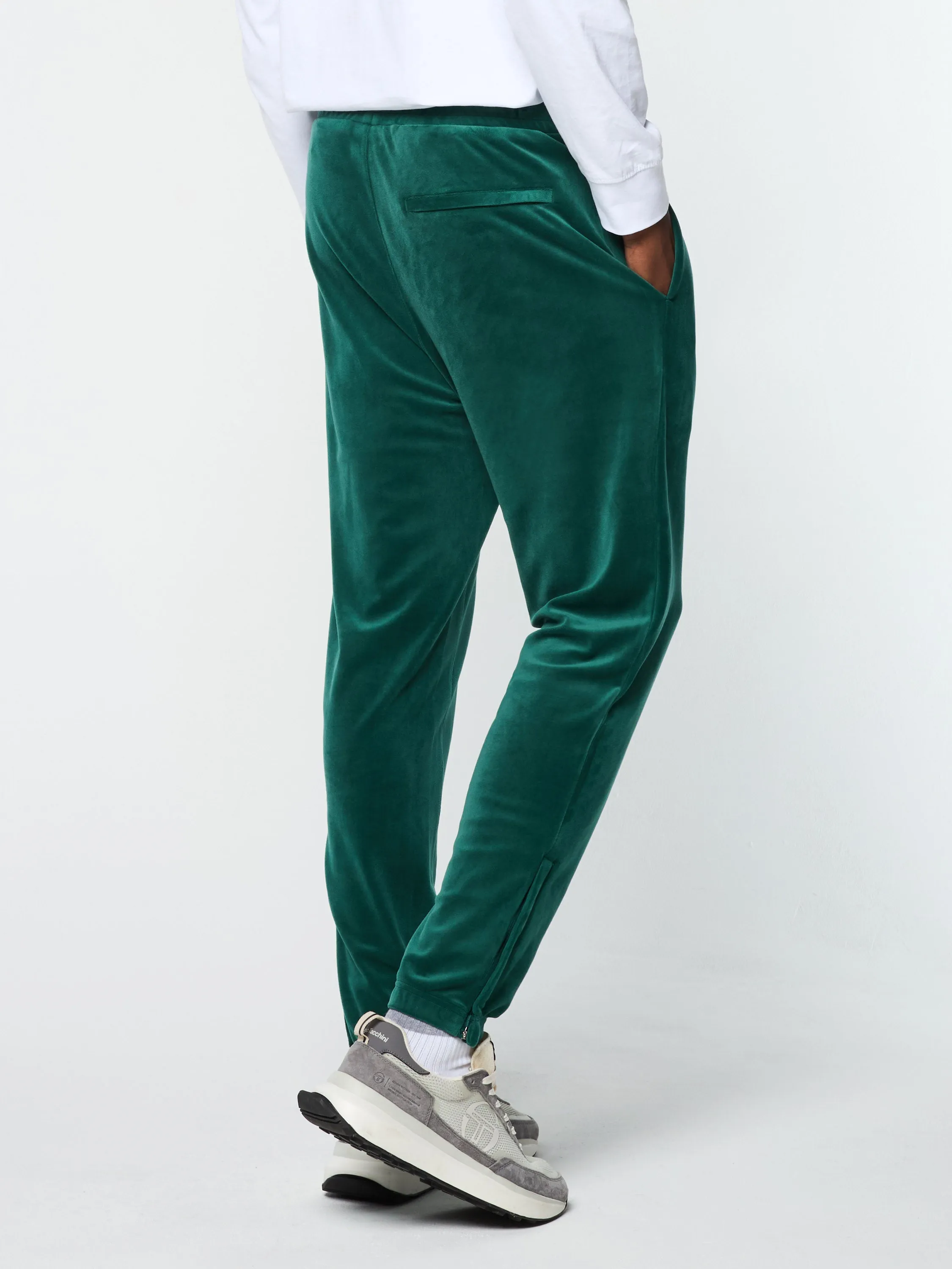 Ostuni Velour Track Pant- Rainforest