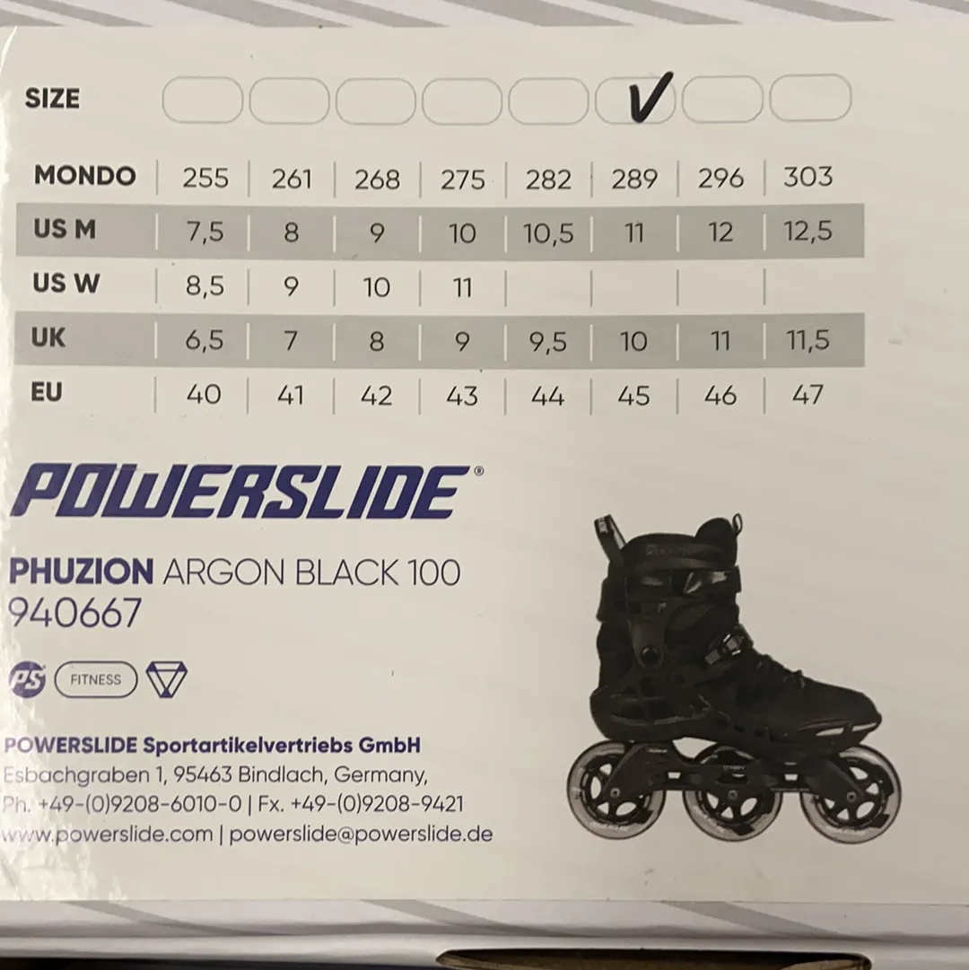 Powerslide Phuzion Argon Black 100 Inline Skates