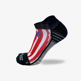 Rugged USA Flag Running Socks (No Show)