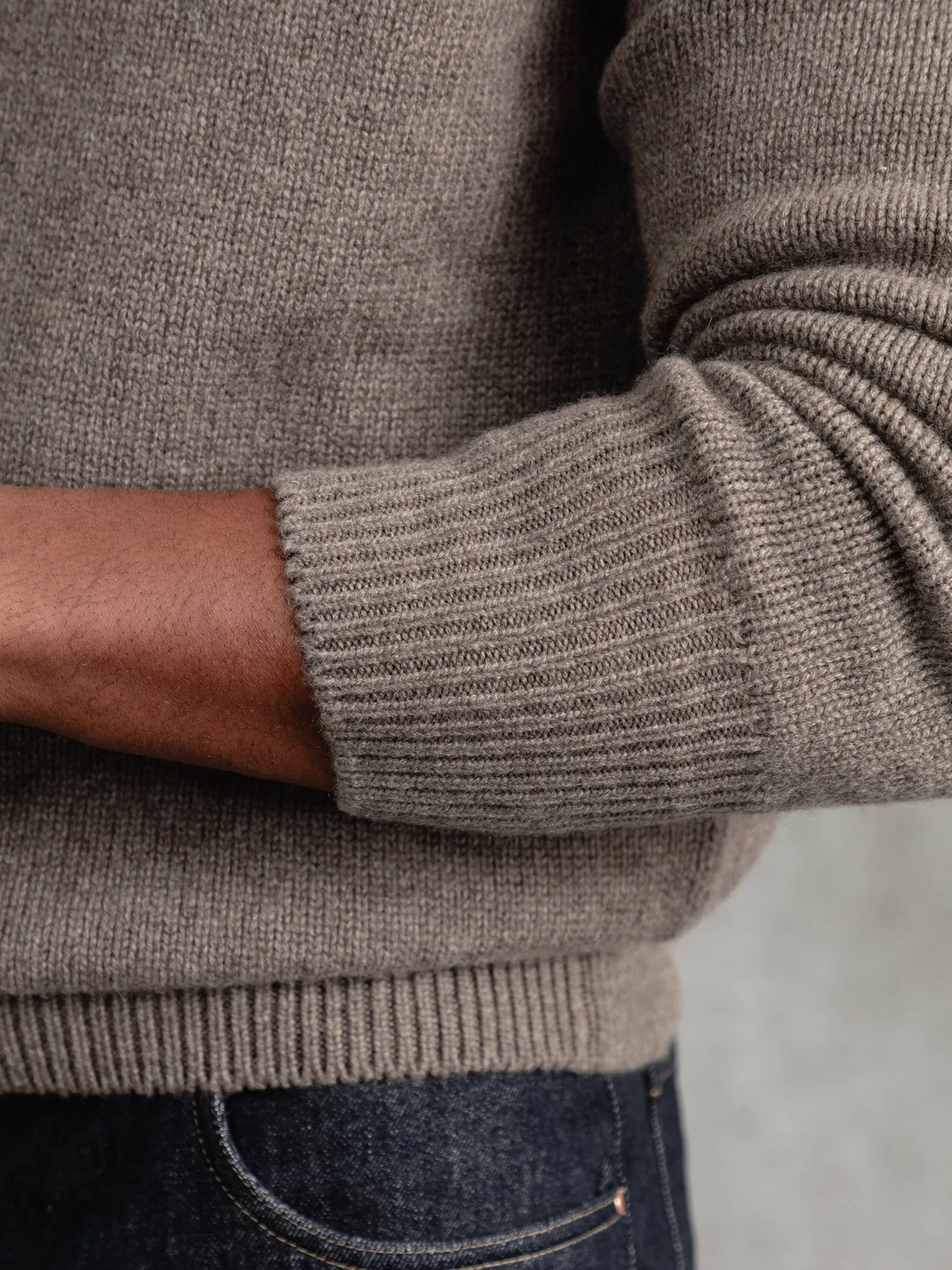 The Cashmere Submariner Rollneck - Dark Taupe