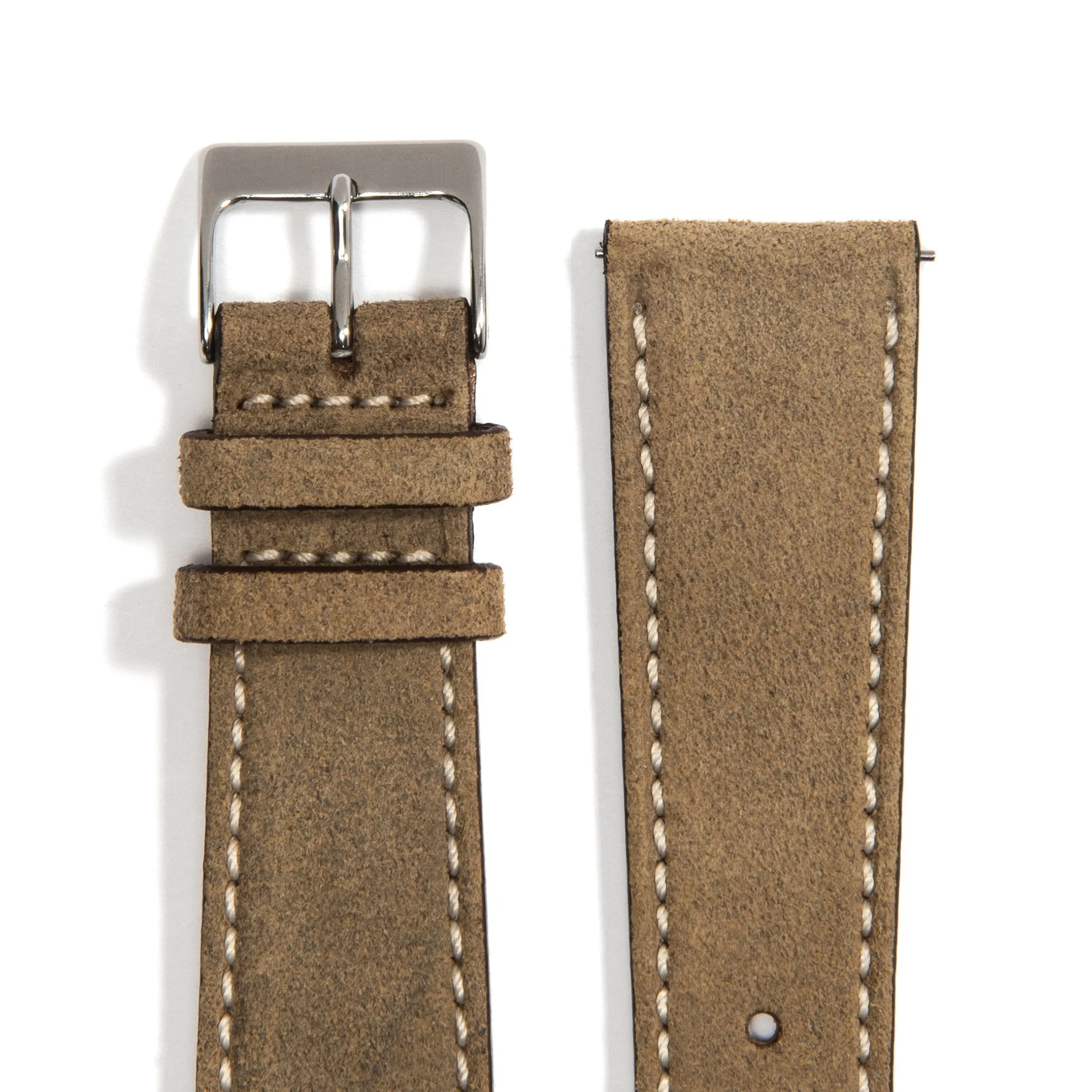 UNIVERSAL TAUPE UNIVERSAL LEATHER WATCH STRAP